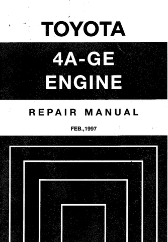 Toyota 4AGE Engine Service Manual